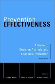 Cover of: Prevention Effectiveness by Steven M. Teutsch