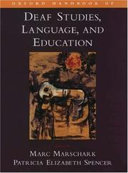 Cover of: Oxford Handbook of Deaf Studies, Language, and Education (Psychology) by 