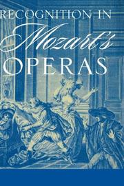 Cover of: Recognition in Mozart's operas by Jessica Pauline Waldoff