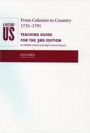 Cover of: A History of US: Book 3: From Colonies to Country 1735-1791 Teaching Guide (History of Us, 3)