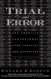 Cover of: Trial and Error by Edward J. Larson, Edward J. Larson