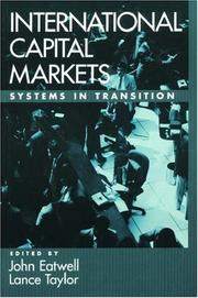Cover of: International Capital Markets: Systems In Transition