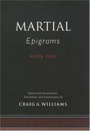 Cover of: Martial's Epigrams Book Two by Craig A. Williams