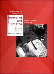 Cover of: Workbook to Accompany Reporting and Writing Basics for the 21st Century