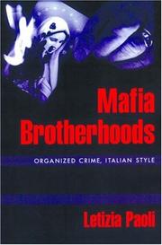 Cover of: Mafia Brotherhoods by Letizia Paoli