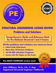 Cover of: Structural Engineering License Review by Alan Williams