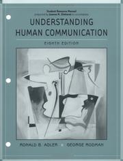Cover of: Understanding Human Communications: Student Resource Manual
