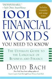 Cover of: 1001 Financial Words You Need to Know (1001 Words You Need to Know) by 