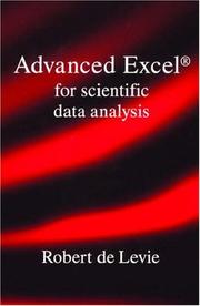 Cover of: Advanced Excel for Scientific Data Analysis by Robert de Levie