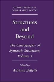 Cover of: Structures and beyond by edited by Adriana Belletti.