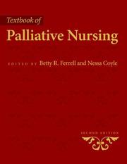 Cover of: Textbook of palliative nursing