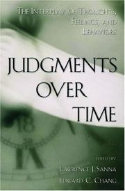 Cover of: Judgments over time by edited by Lawrence J. Sanna and Edward C. Chang.