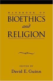 Cover of: Handbook of bioethics and religion