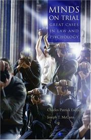 Cover of: Minds on trial: great cases in law and psychology