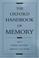 Cover of: The Oxford Handbook of Memory (Oxford Handbook Series)