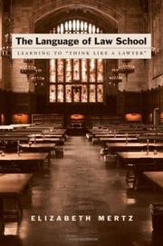 Cover of: The Language of Law School by Elizabeth Mertz