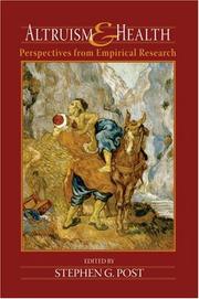 Cover of Altruism and health