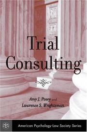 Cover of: Trial Consulting (American Psychology-Law Society Series)