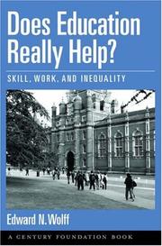 Cover of: Does education really help? by Edward N. Wolff