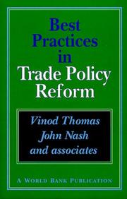 Cover of: Best practices in trade policy reform by Vinod Thomas