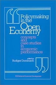 Cover of: Policymaking in the open economy by edited by Rudiger Dornbusch.