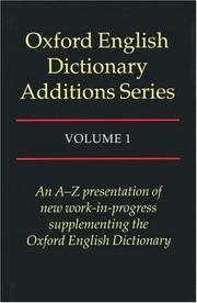 Cover of: The Oxford English Dictionary Additions | Oxford University Press