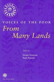 Cover of: Voices of the Poor: From Many Lands (World Bank Publication)