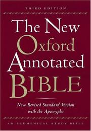 Cover of: The New Oxford Annotated Bible, New Revised Standard Version with the Apocrypha, Third Edition (Genuine Leather Black 9714A)
