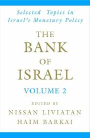 Cover of: The Bank of Israel: Volume 2: Selected Topics in Israel's Monetary Policy