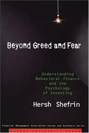 Cover of: Beyond Greed and Fear by Hersh Shefrin