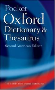 Cover of: The Pocket Oxford Dictionary and Thesaurus by Elizabeth J. Jewell