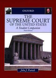 Cover of: The Supreme Court of the United States by John J. Patrick, John J. Patrick