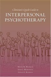 Cover of: Clinician's Quick Guide to Interpersonal Psychotherapy by Myrna Weissman, John C. Markowitz, Gerald L. Klerman