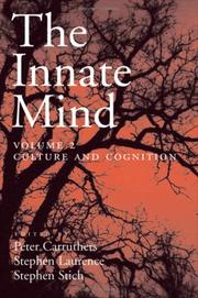 Cover of: The Innate Mind: Volume 2: Culture and Cognition (Evolution and Cognition Series)