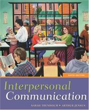 Cover of: Interpersonal Communication by Sarah Trenholm, Arthur Jensen