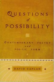 Cover of: Questions of Possibility | David Caplan