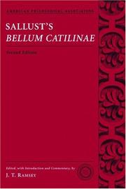 Cover of: Sallust's Bellum Catilinae (American Philological Association Classical Texts With Commentary Series) by J. T. Ramsey
