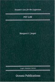 Cover of: Pet Law (Oceana's Legal Almanac Series  Law for the Layperson)