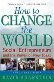 Cover of: How to Change the World by David Bornstein