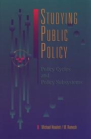 Cover of: Studying public policy: policy cycles and policy subsystems