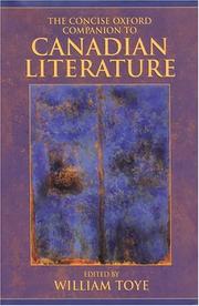 Cover of: The concise Oxford companion to Canadian literature