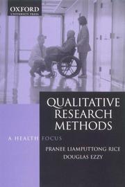 Cover of: Qualitative research methods