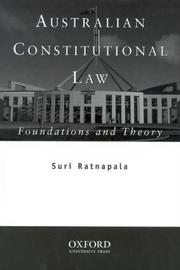 Cover of: Australian constitutional law: foundations and theory