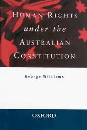 Cover of: Human rights under the Australian constitution