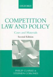 Cover of: Competition law and policy: cases and materials