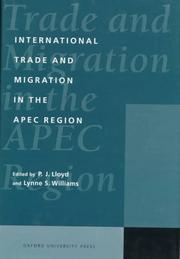 Cover of: International trade and migration in the APEC region