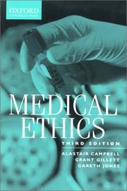 Cover of: Medical ethics by Alastair V. Campbell