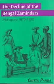 Cover of: The decline of the Bengal zamindars: Midnapore, 1870-1920