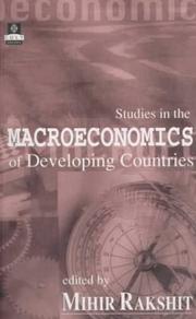 Cover of: Studies in the macroeconomics of developing countries