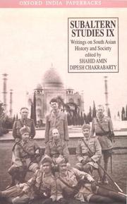 Cover of: Subaltern Studies: Writings on South Asian History and Society Volume IX (Subaltern Studies)